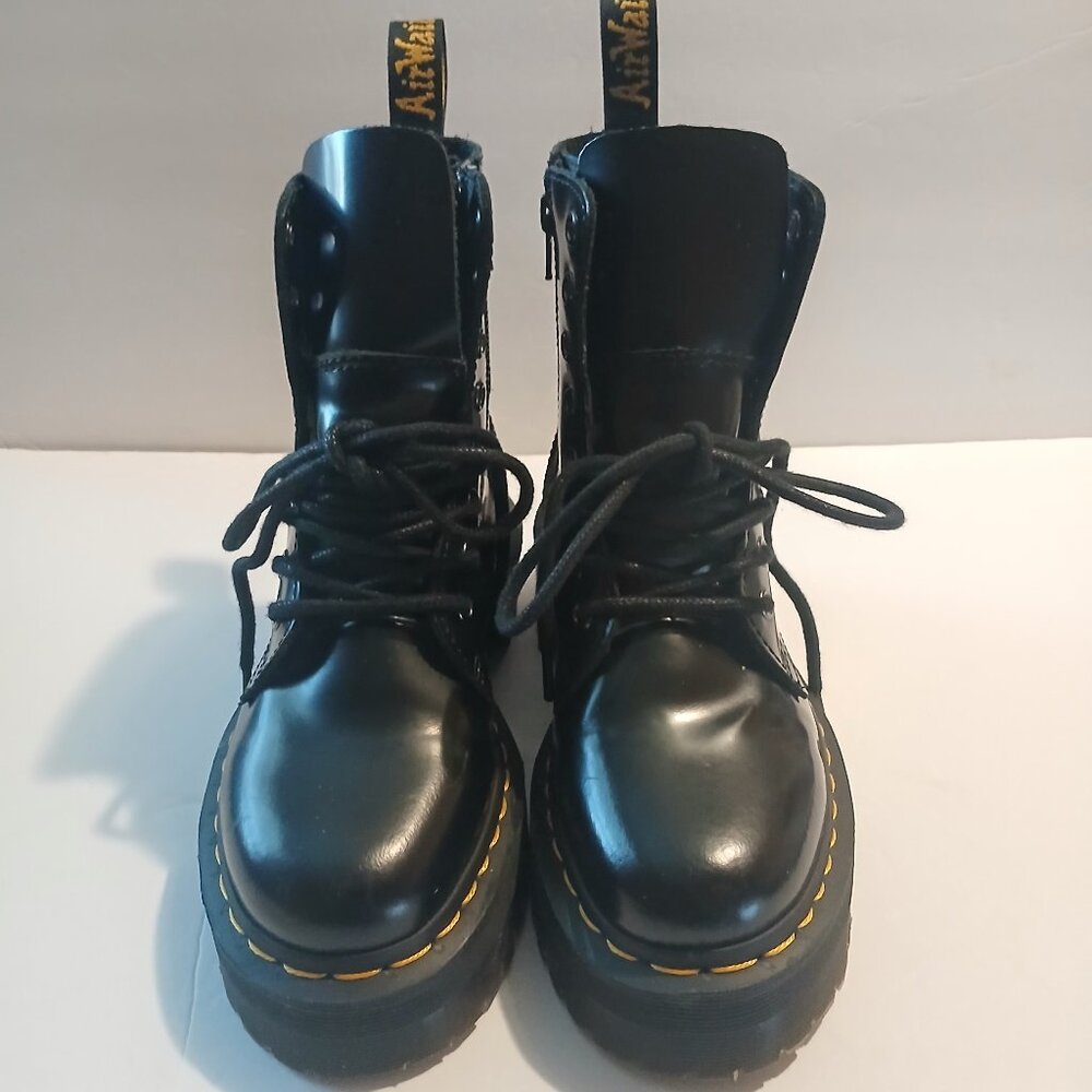 Dr. Martens Jadon Polished Smooth Leather Platform Boots Combat Women Size 5 - Picture 2 of 6